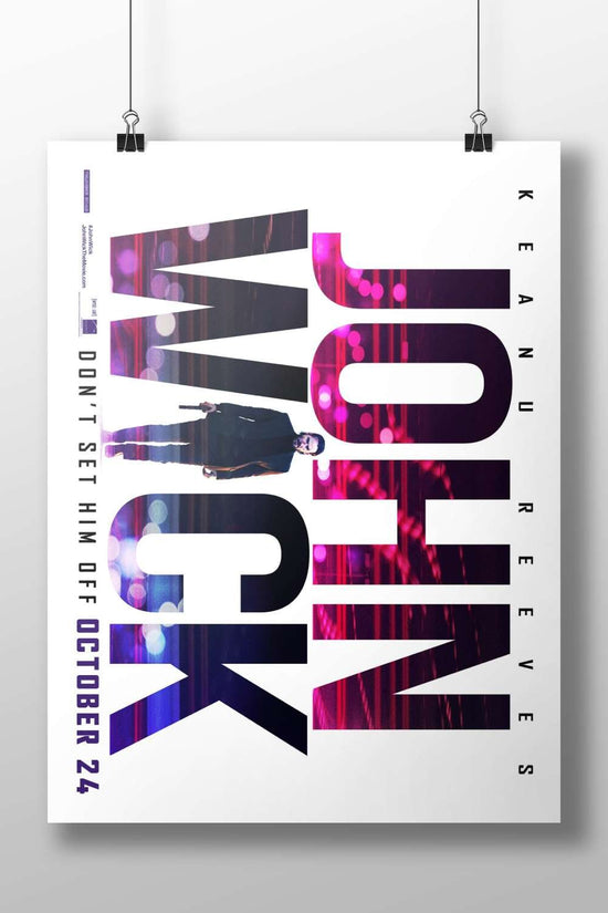 John Wick (franchise) Main Subject: John Wick (franchise) Matte BoizzBoard rigid print — Hollywood wall art India |