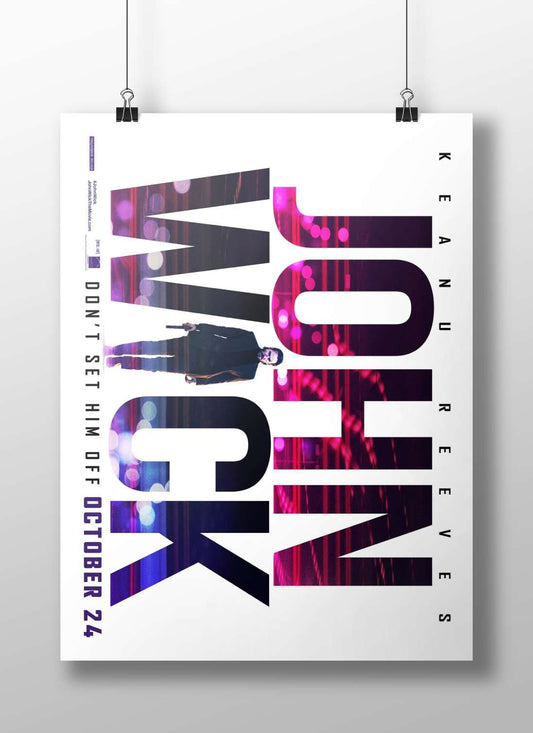 John Wick (franchise) Main Subject: John Wick (franchise) Matte BoizzBoard rigid print — Hollywood wall art India |