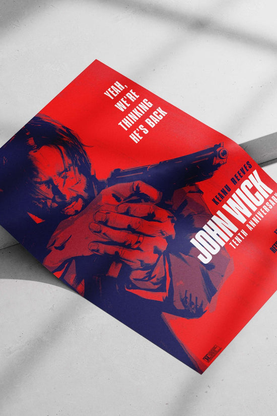 Keanu Reeves as John Wick (John Wick franchise) Main Subject: Keanu Reeves as John Wick (John Wick franchise) Matte poster
