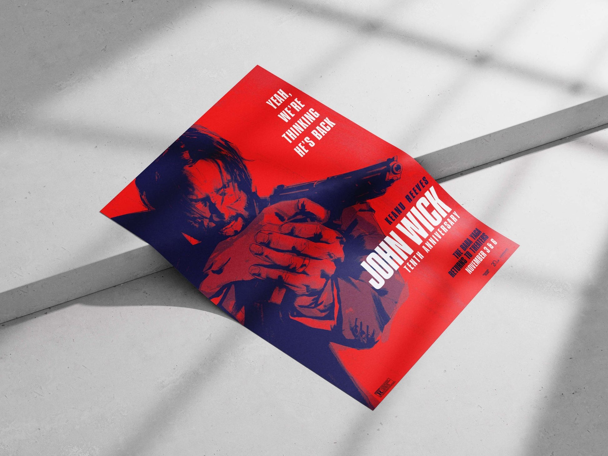 Keanu Reeves as John Wick (John Wick franchise) Main Subject: Keanu Reeves as John Wick (John Wick franchise) Matte poster