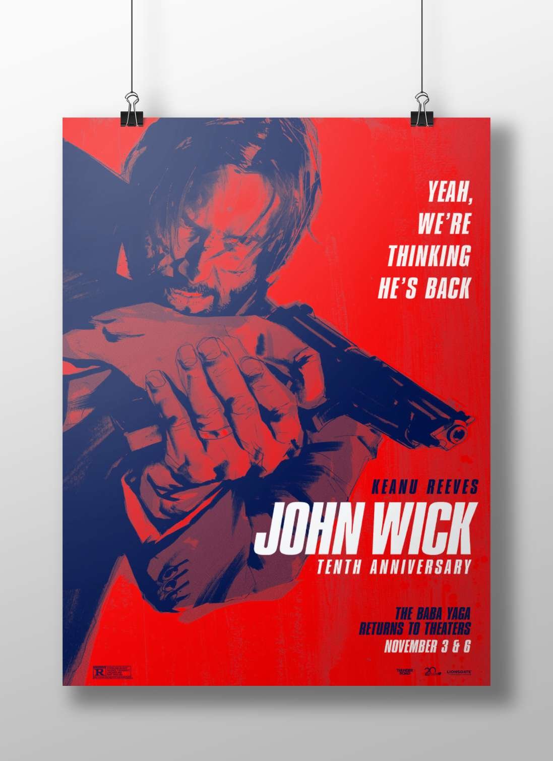 Keanu Reeves as John Wick (John Wick franchise) Main Subject: Keanu Reeves as John Wick (John Wick franchise) Matte