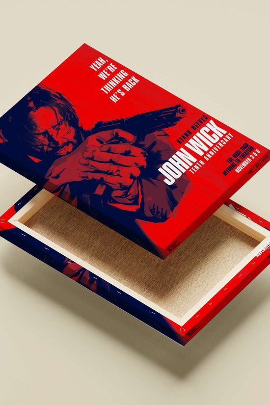 Keanu Reeves as John Wick (John Wick franchise) Main Subject: Keanu Reeves as John Wick (John Wick franchise) Canvas wall