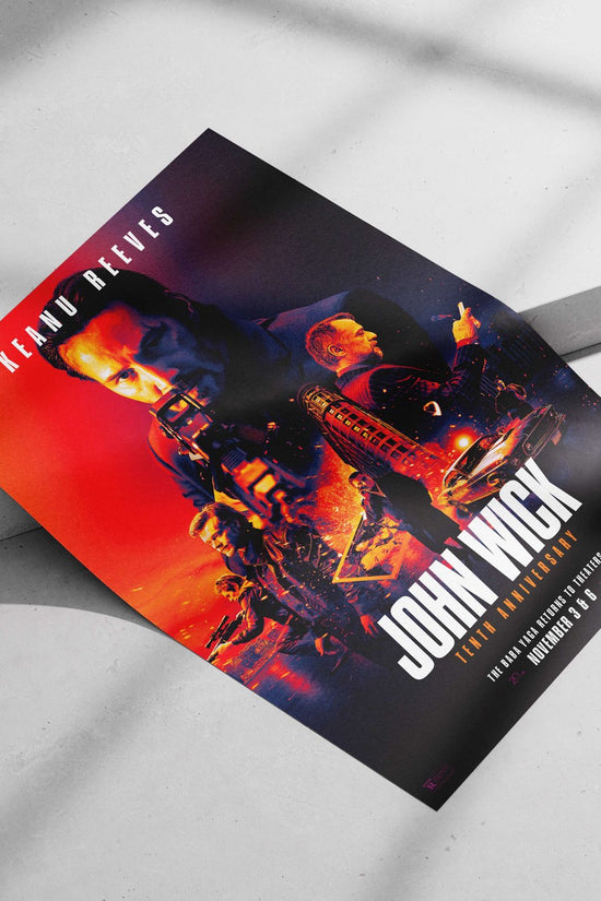 John Wick (franchise), Keanu Reeves (actor), Baba Yaga (deity), and Ford Mustang (car model) Main Subject: John Wick