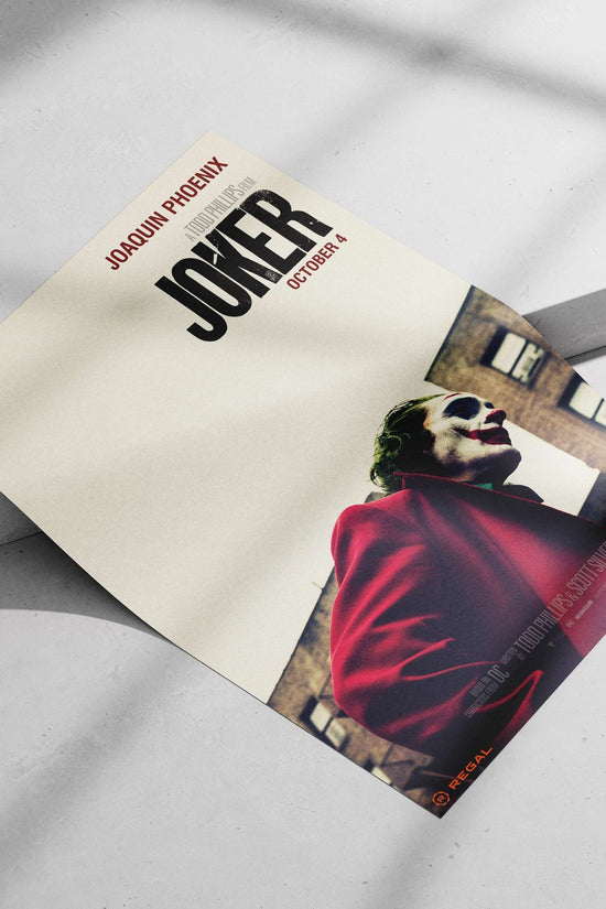 Joaquin Phoenix as Joker (DC Comics character) Main Subject: Joaquin Phoenix as Joker (DC Comics character) Matte poster