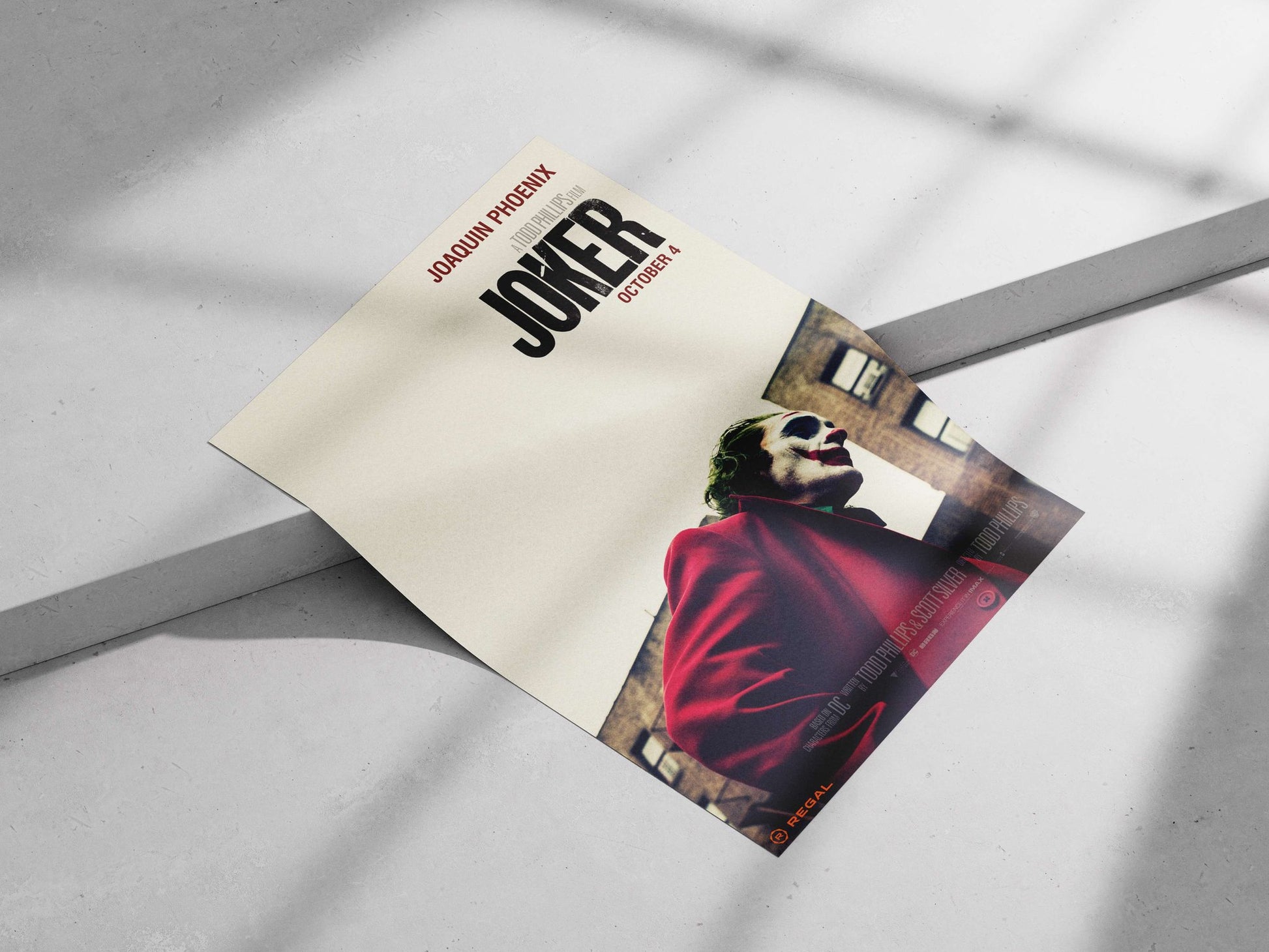 Joaquin Phoenix as Joker (DC Comics character) Main Subject: Joaquin Phoenix as Joker (DC Comics character) Matte poster