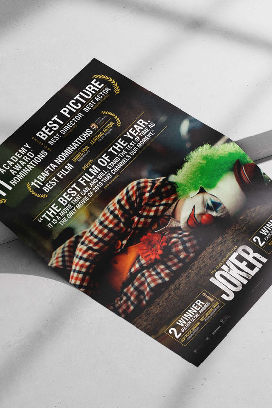 Joker (2019 film) Main Subject: Joker (2019 film) Matte poster print — Bollywood wall art India | PosterBoizz