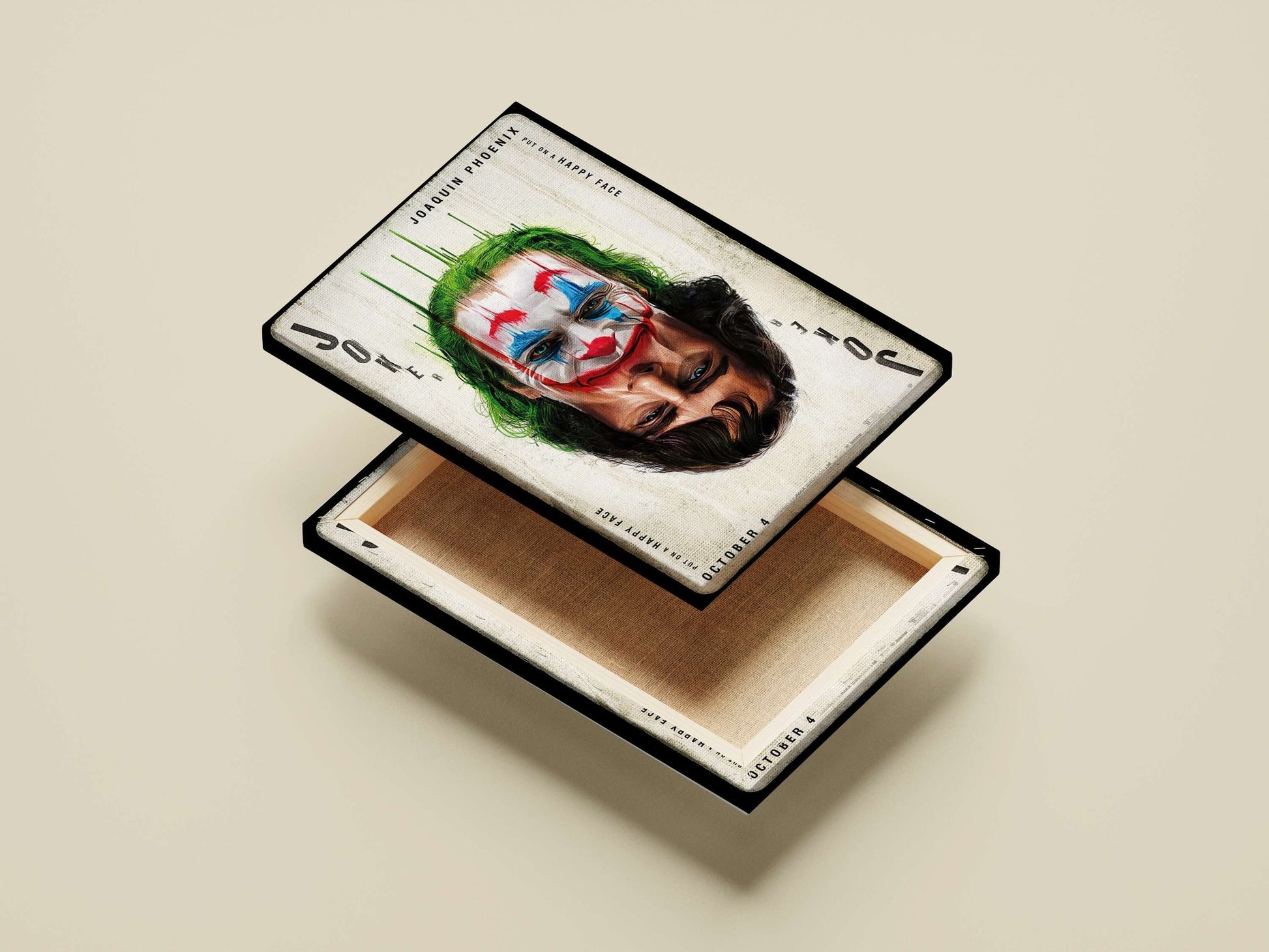 Joker (DC Comics character, 2019 film) Main Subject: Joker (DC Comics character, 2019 film) Canvas wall art — Superhero wall