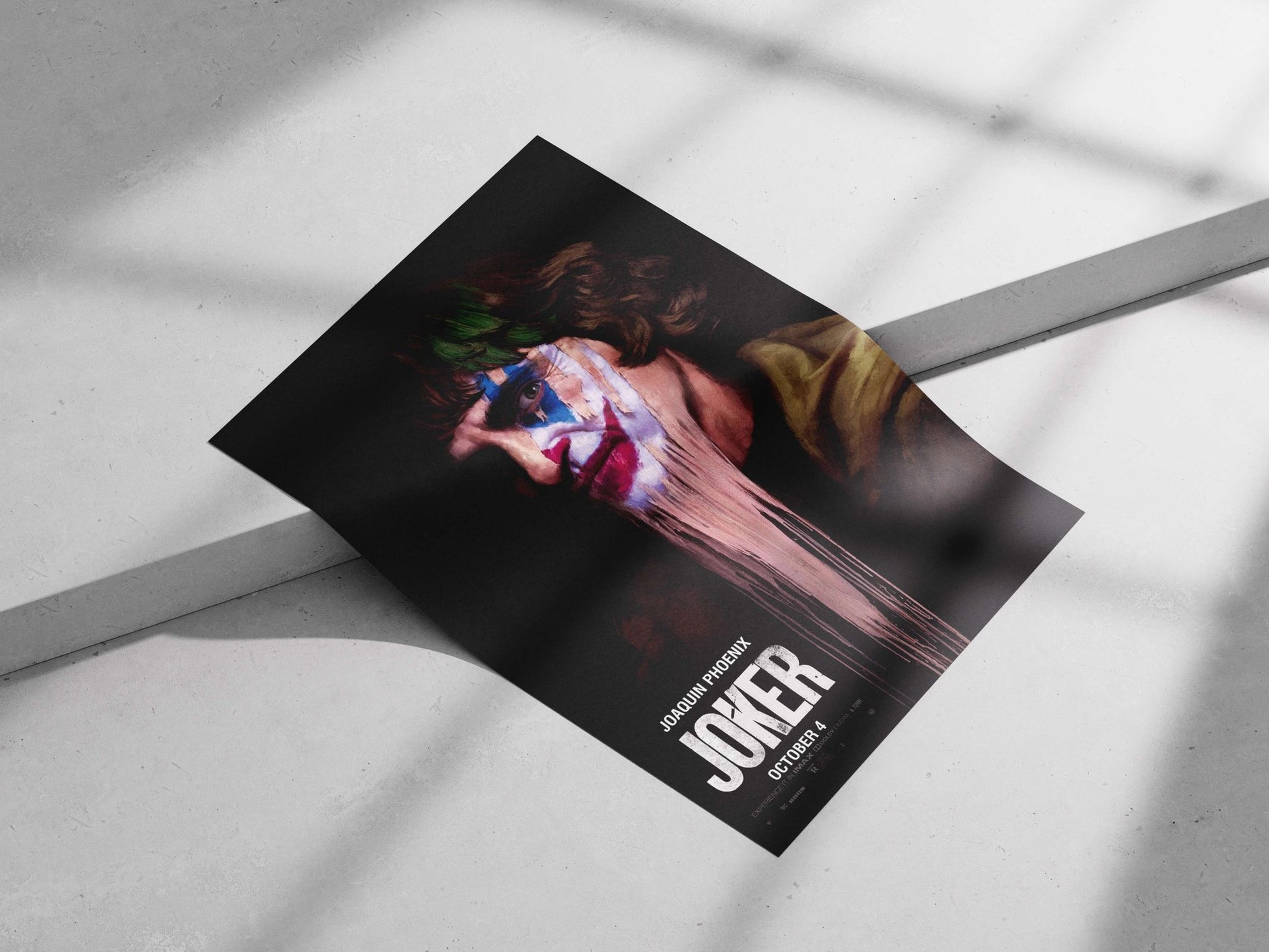 Joaquin Phoenix as the Joker (DC Comics) Main Subject: Joaquin Phoenix as the Joker (DC Comics) Matte poster print —