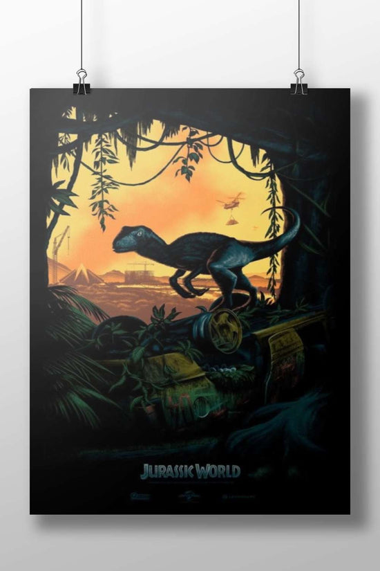 Velociraptor from Jurassic World Main Subject: Velociraptor from Jurassic World Matte BoizzBoard rigid print — Superhero