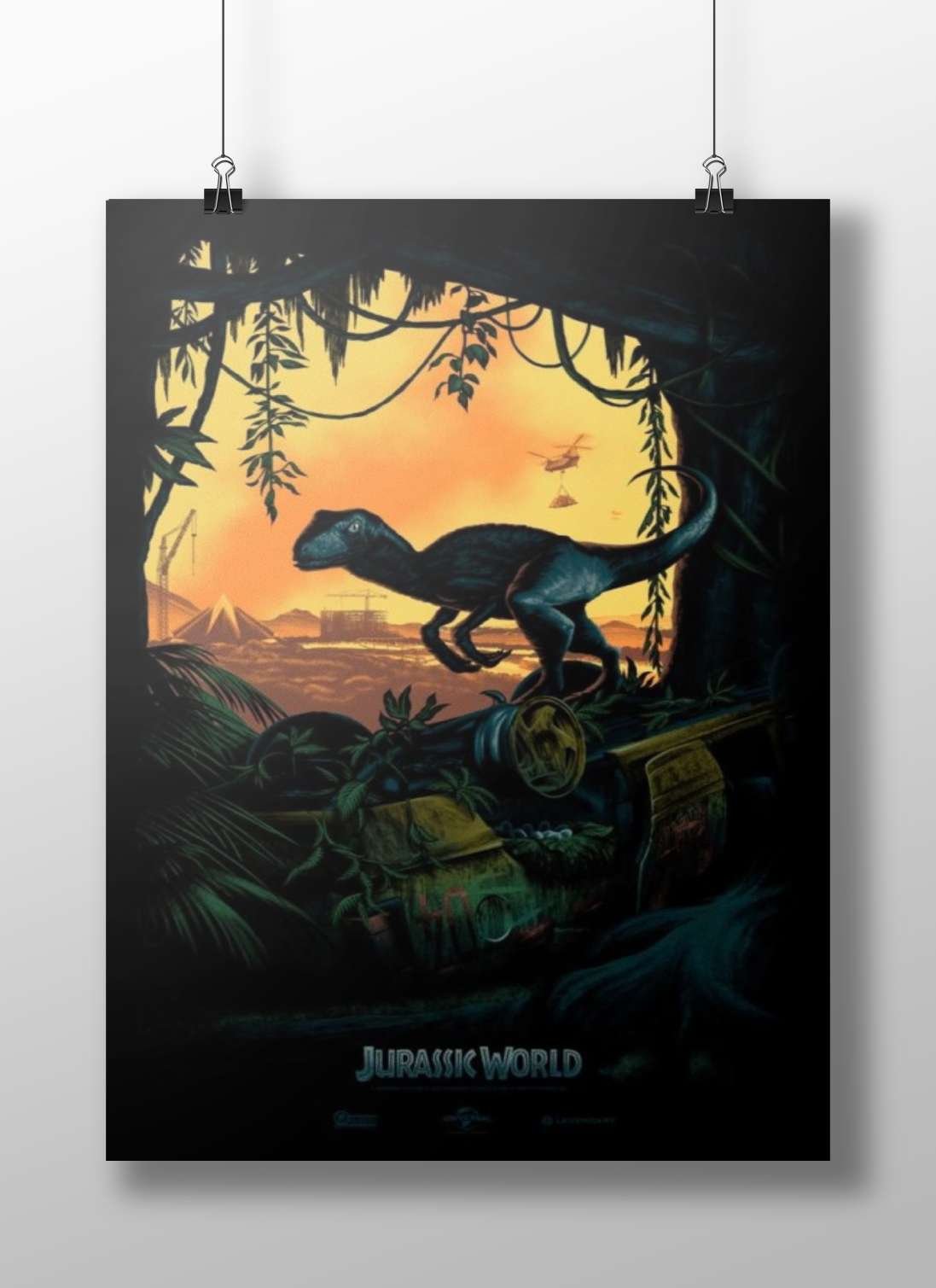Velociraptor from Jurassic World Main Subject: Velociraptor from Jurassic World Matte BoizzBoard rigid print — Superhero