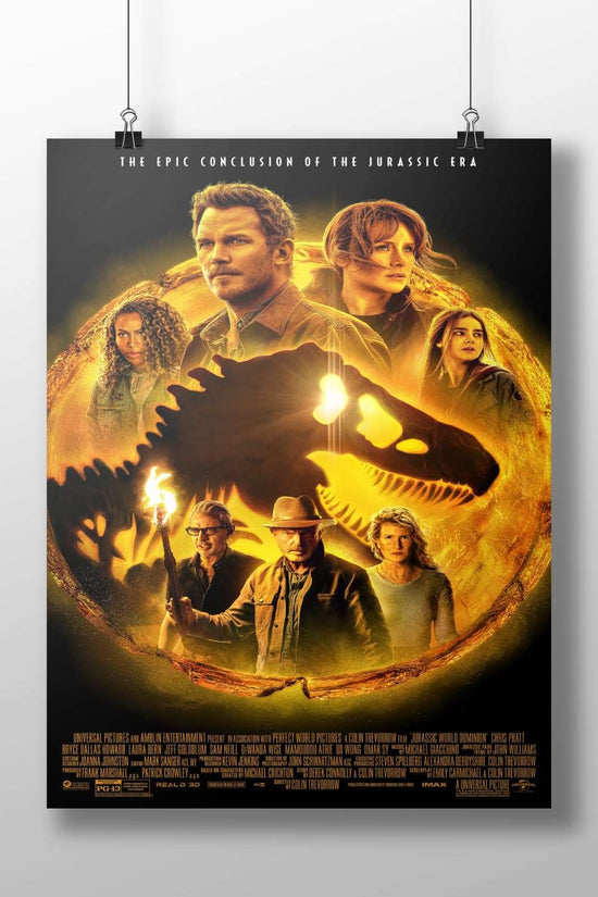 Jurassic World Dominion Main Subject: Jurassic World Dominion Matte BoizzBoard rigid print — Bollywood wall art India |