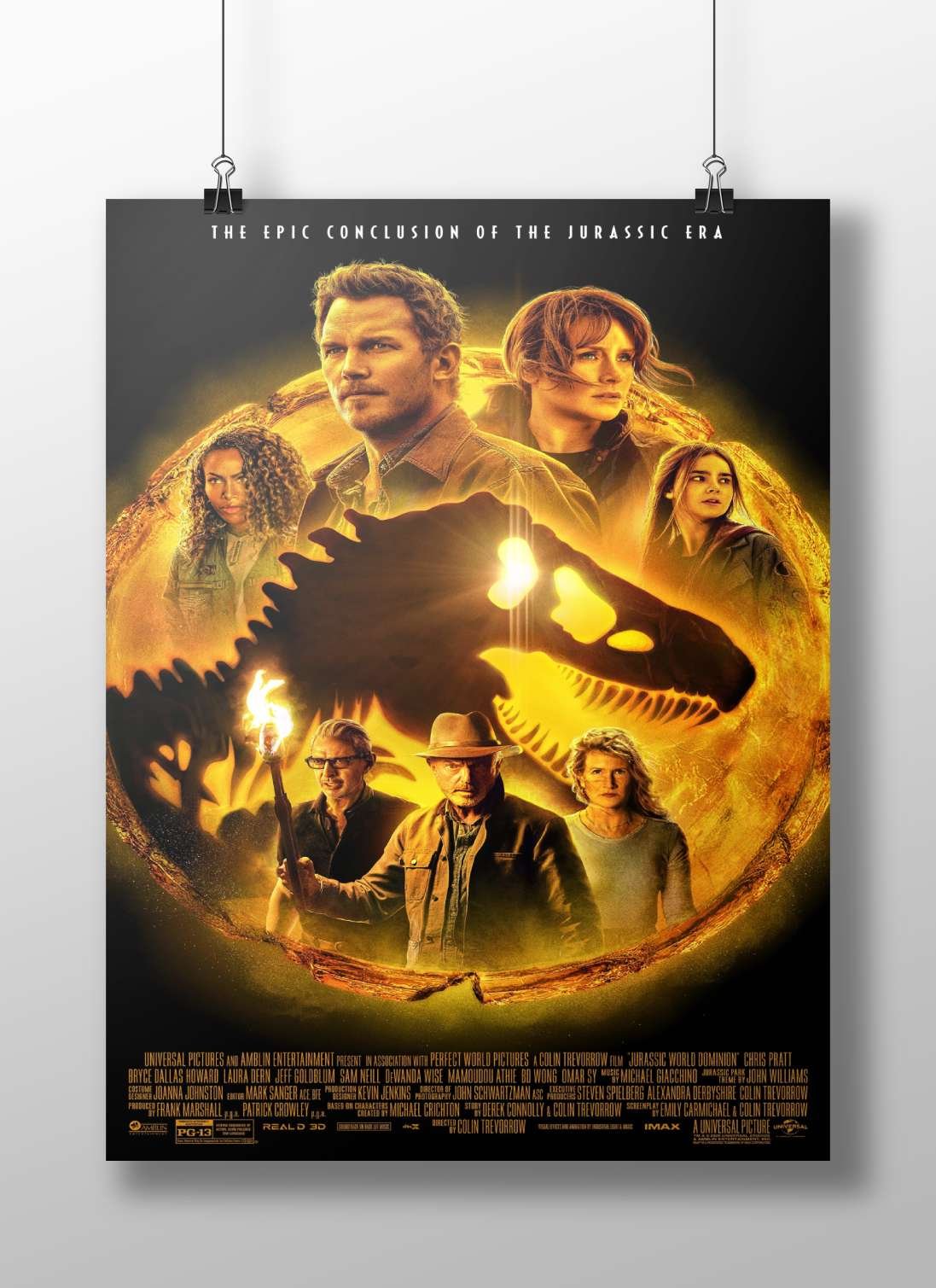 Jurassic World Dominion Main Subject: Jurassic World Dominion Matte BoizzBoard rigid print — Bollywood wall art India |