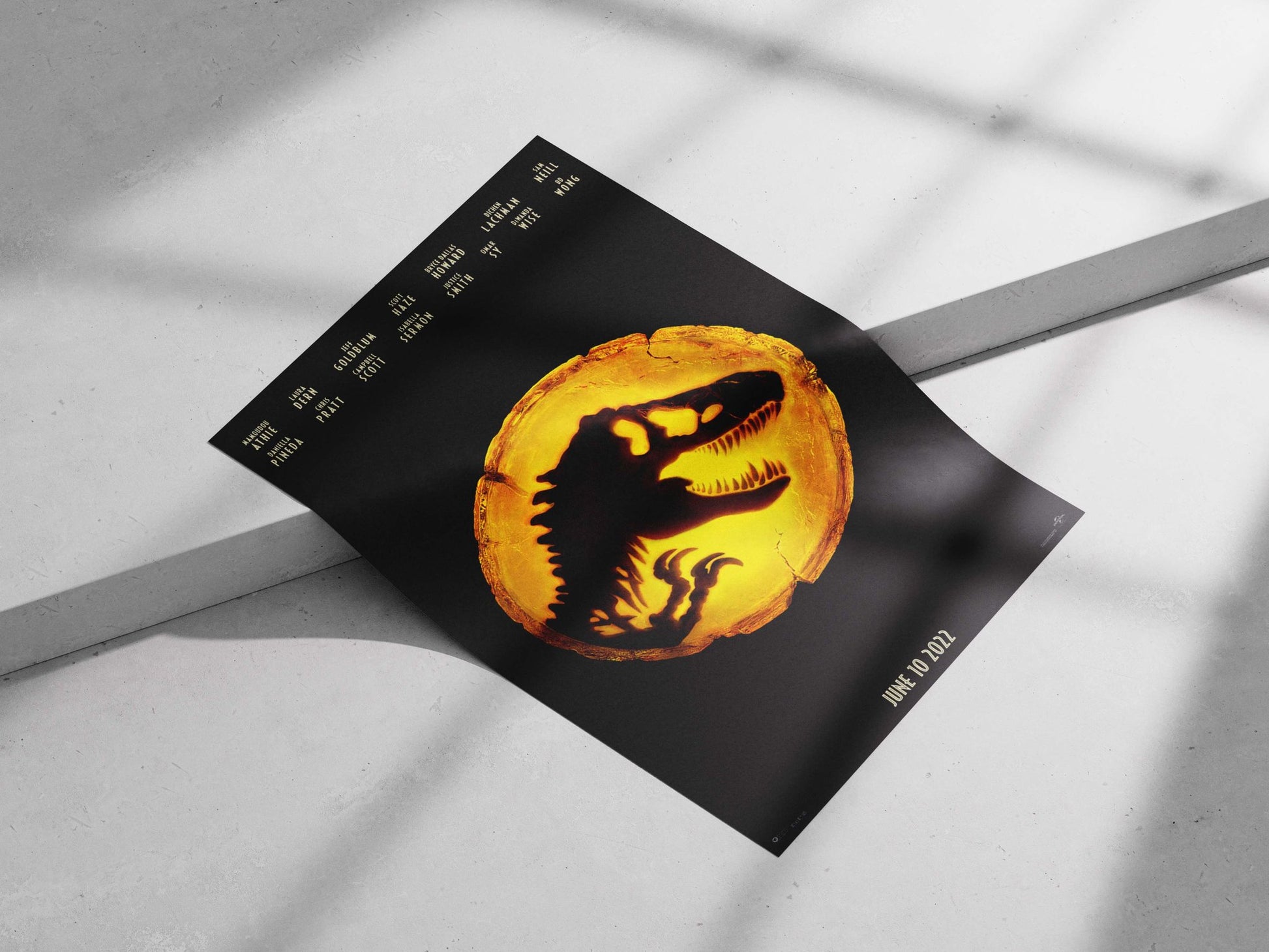 T-Rex fossil (Jurassic Park franchise) Main Subject: T-Rex fossil (Jurassic Park franchise) Matte poster print — Art wall