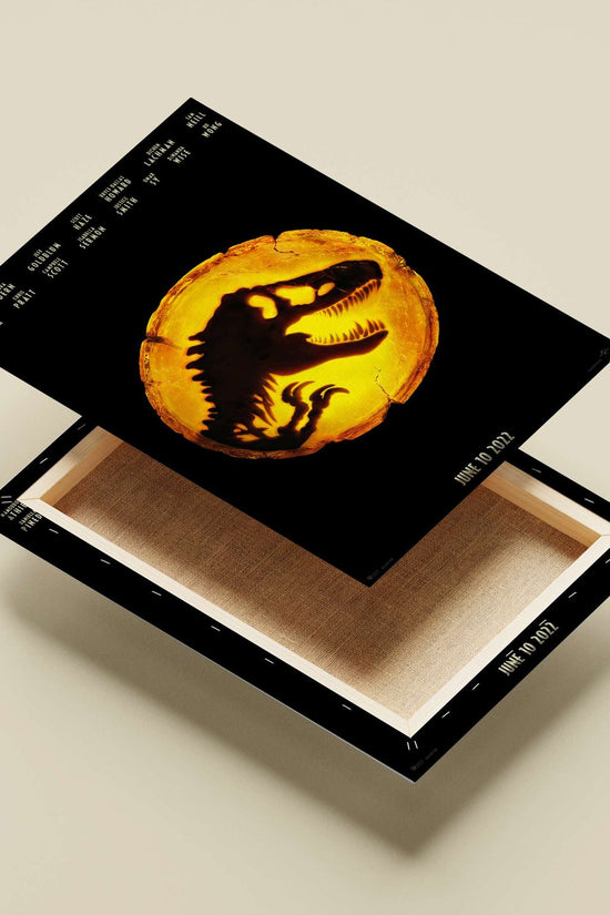 T-Rex fossil (Jurassic Park franchise) Main Subject: T-Rex fossil (Jurassic Park franchise) Canvas wall art — Art wall art