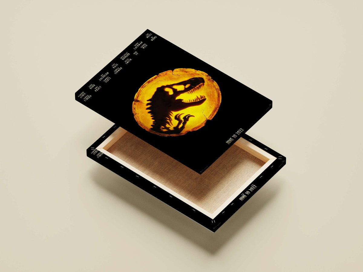 T-Rex fossil (Jurassic Park franchise) Main Subject: T-Rex fossil (Jurassic Park franchise) Canvas wall art — Art wall art