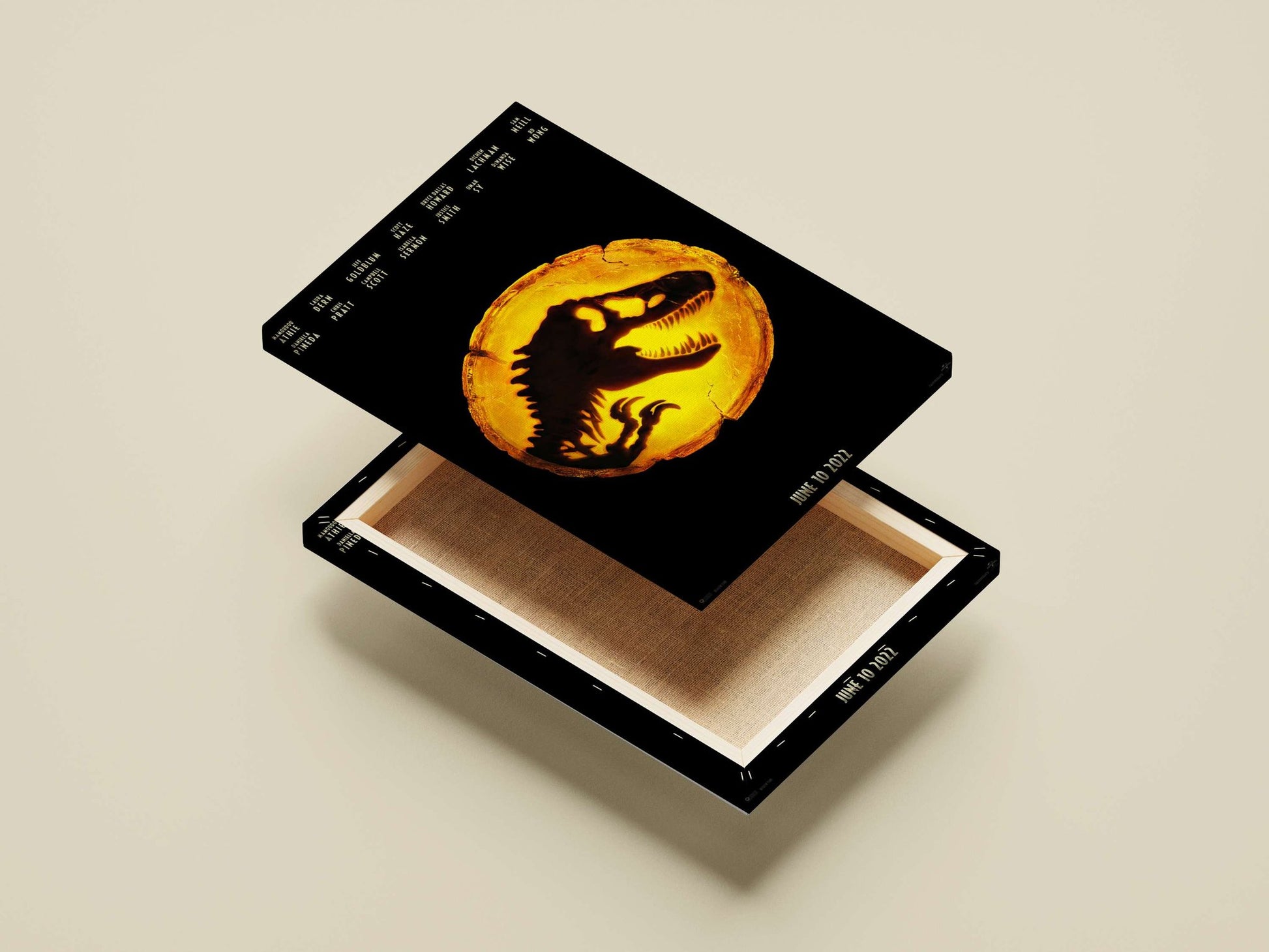 T-Rex fossil (Jurassic Park franchise) Main Subject: T-Rex fossil (Jurassic Park franchise) Canvas wall art — Art wall art