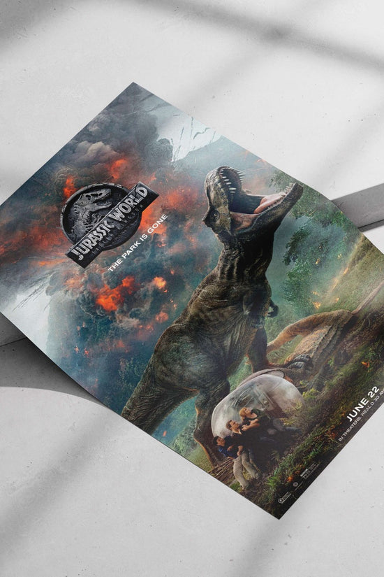 Jurassic World: Fallen Kingdom Main Subject: Jurassic World: Fallen Kingdom Matte poster print — Bollywood wall art India |