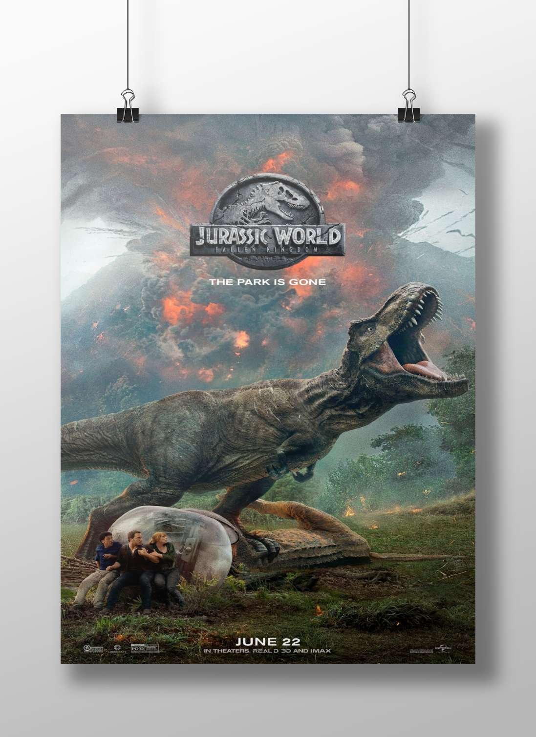 Jurassic World: Fallen Kingdom Main Subject: Jurassic World: Fallen Kingdom Matte BoizzBoard rigid print — Bollywood wall