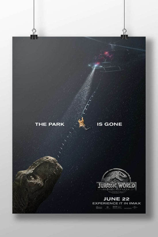 Jurassic World franchise (specifically the film "Jurassic World: Fallen Kingdom" as indicated by the logo and text). Main