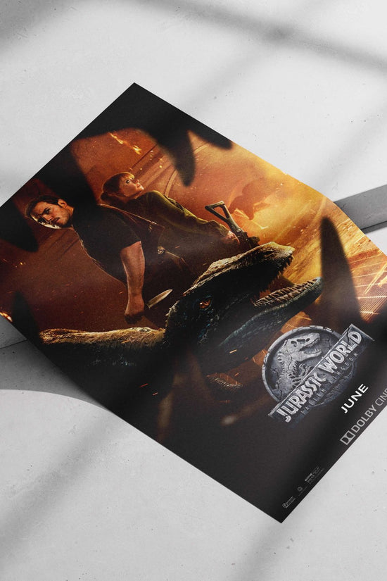 Jurassic World: Fallen Kingdom movie poster Main Subject: Jurassic World: Fallen Kingdom movie poster Matte poster print —