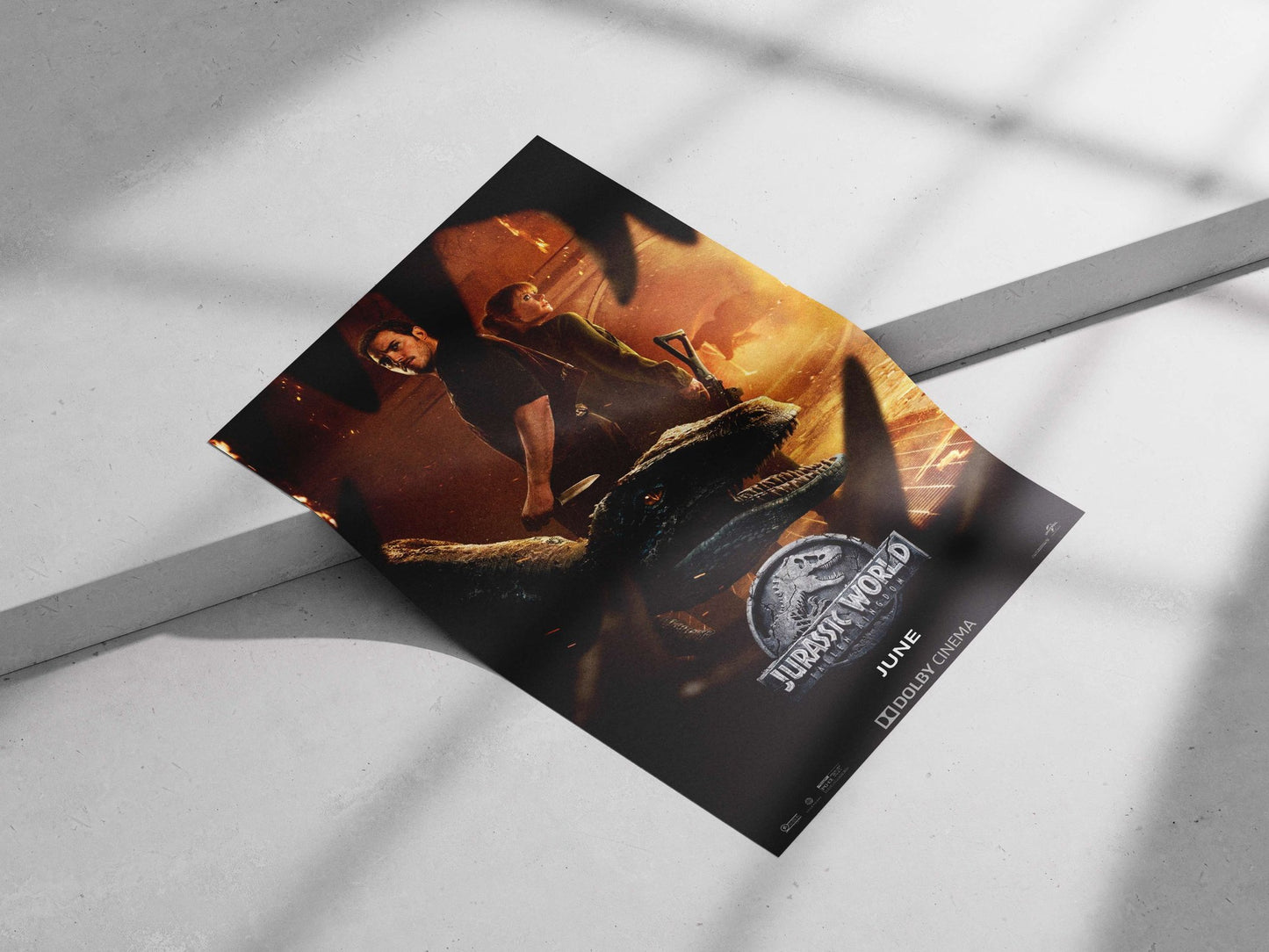 Jurassic World: Fallen Kingdom movie poster Main Subject: Jurassic World: Fallen Kingdom movie poster Matte poster print —