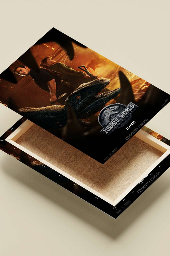 Jurassic World: Fallen Kingdom movie poster Main Subject: Jurassic World: Fallen Kingdom movie poster Canvas wall art —