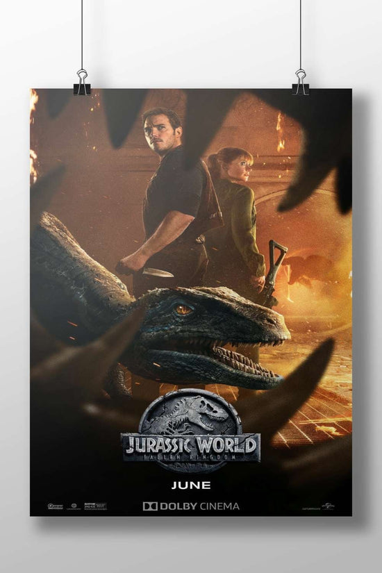 Jurassic World: Fallen Kingdom movie poster Main Subject: Jurassic World: Fallen Kingdom movie poster Matte BoizzBoard rigid