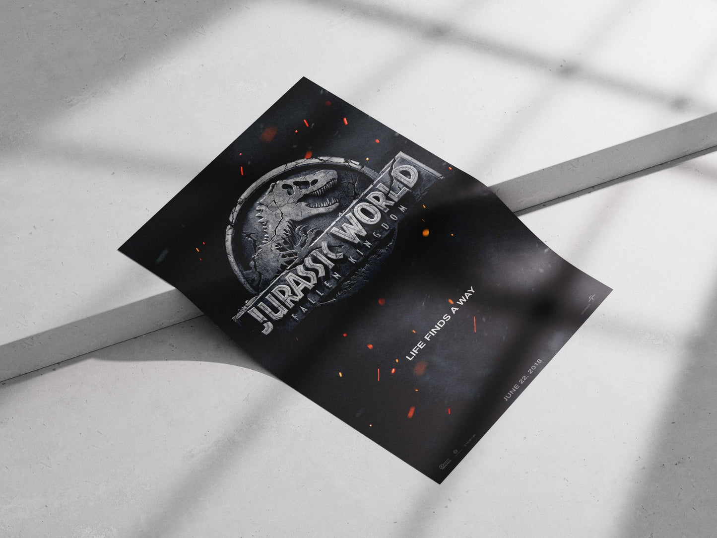 Jurassic World: Fallen Kingdom Main Subject: Jurassic World: Fallen Kingdom Matte poster print — Bollywood wall art India |