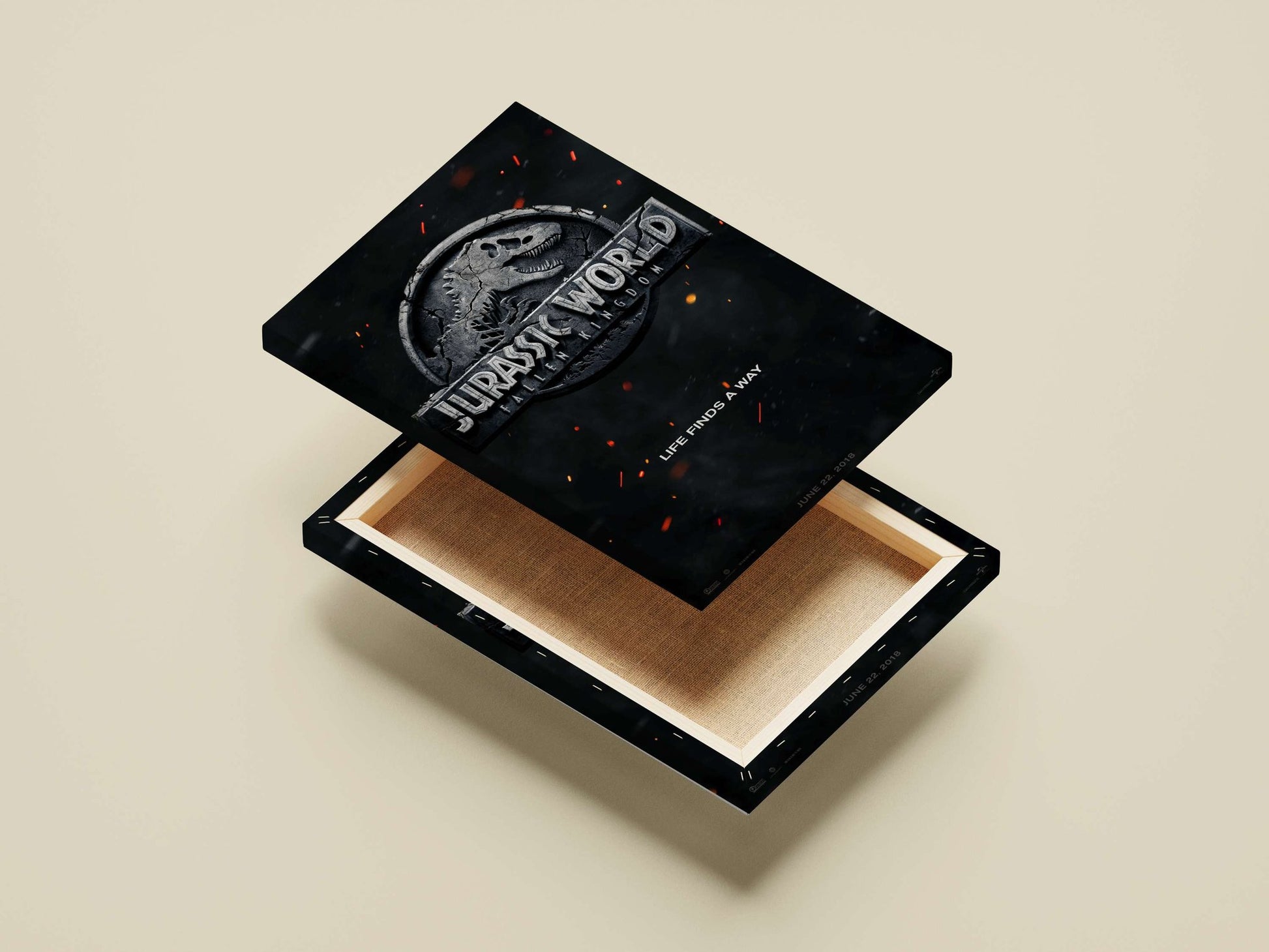 Jurassic World: Fallen Kingdom Main Subject: Jurassic World: Fallen Kingdom Canvas wall art — Bollywood wall art India |