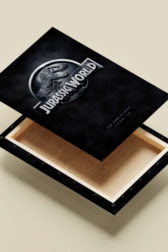 Jurassic World franchise logo Main Subject: Jurassic World franchise logo Canvas wall art — Gaming wall art India |