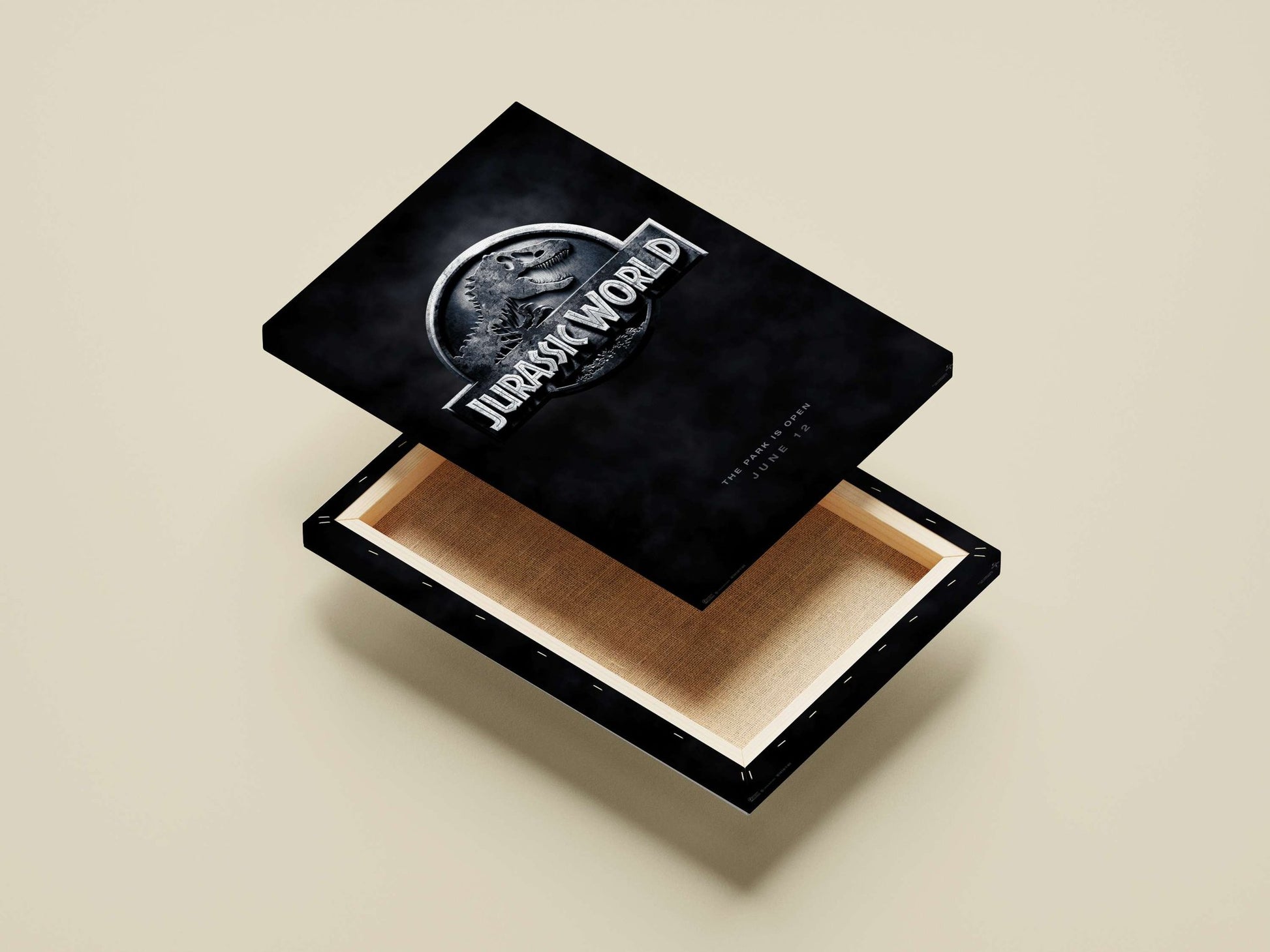 Jurassic World franchise logo Main Subject: Jurassic World franchise logo Canvas wall art — Gaming wall art India |