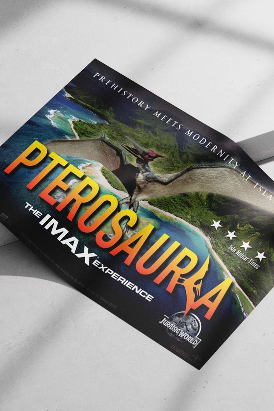 Pterosauria (Jurassic World film) Main Subject: Pterosauria (Jurassic World film) Matte poster print — Superhero wall art