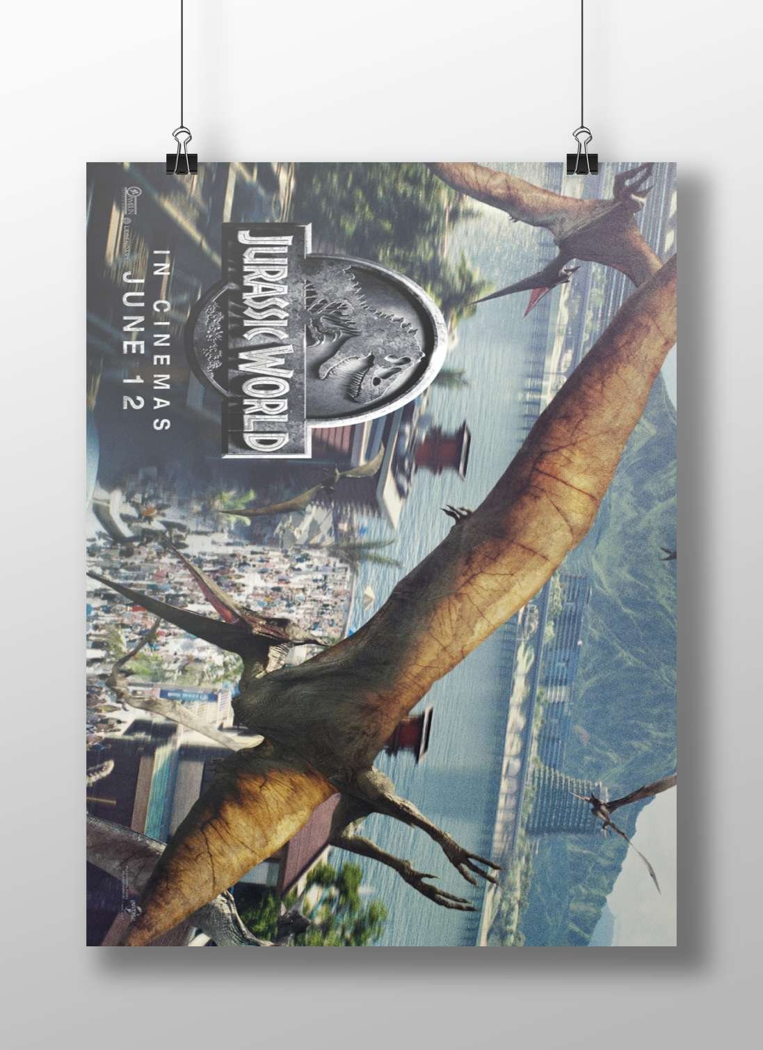 Jurassic World Main Subject: Jurassic World Matte BoizzBoard rigid print — Bollywood wall art India | PosterBoizz