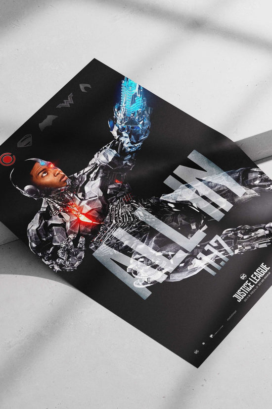 Cyborg (Victor Stone) from DC's Justice League Main Subject: Cyborg (Victor Stone) from DC's Justice League Matte poster