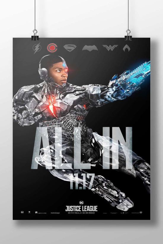 Cyborg (Victor Stone) from DC's Justice League Main Subject: Cyborg (Victor Stone) from DC's Justice League Matte BoizzBoard