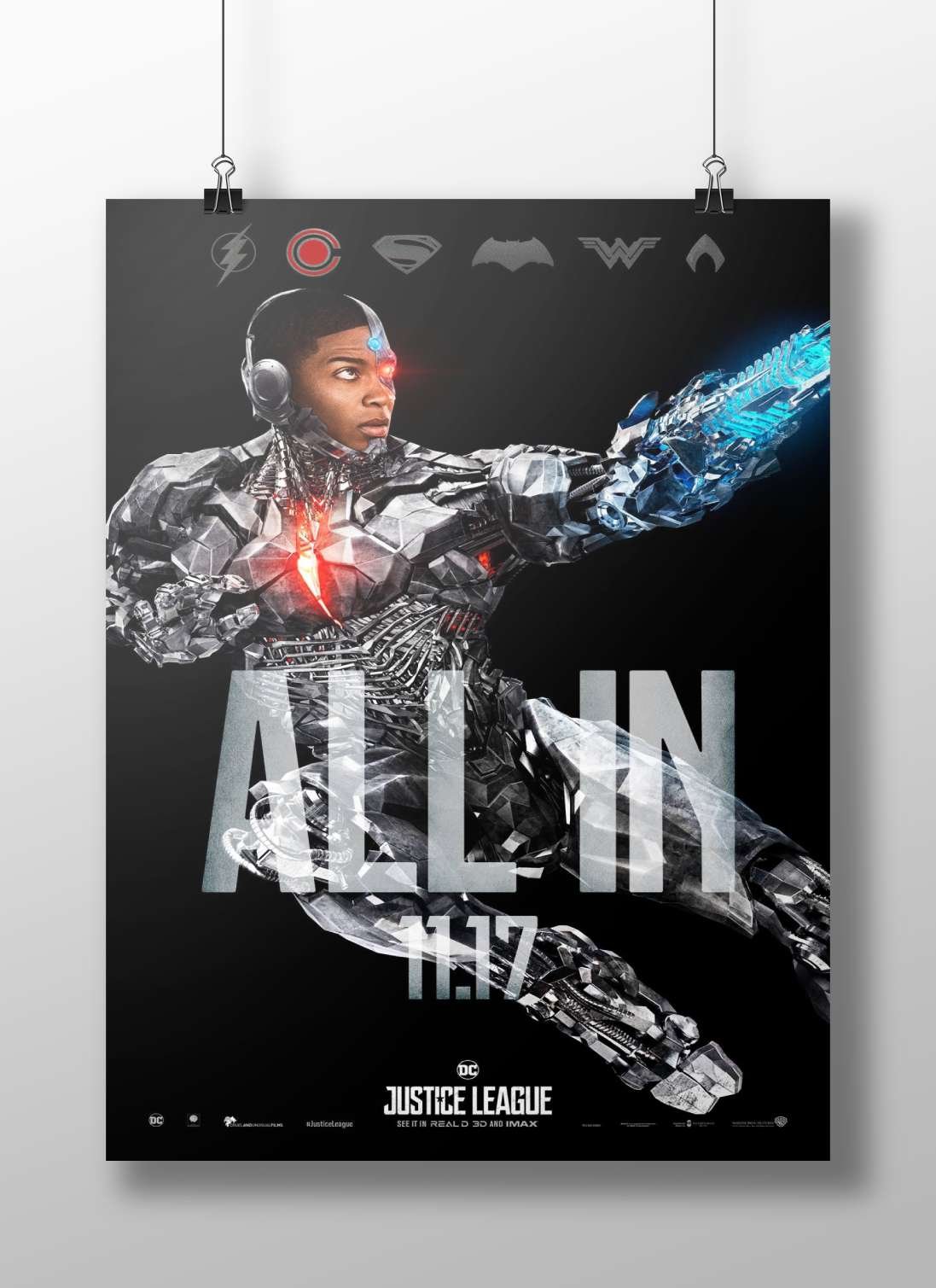Cyborg (Victor Stone) from DC's Justice League Main Subject: Cyborg (Victor Stone) from DC's Justice League Matte BoizzBoard