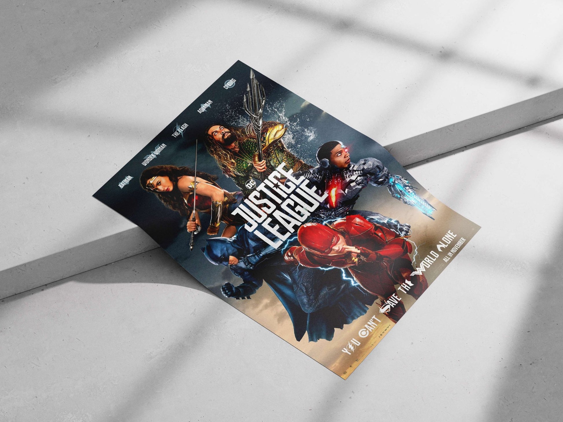 Justice League (DC Comics) featuring Batman, Wonder Woman, The Flash, Aquaman, and Cyborg Main Subject: Justice League (DC