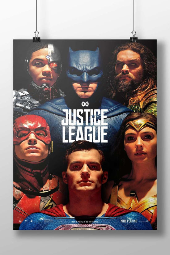 Cyborg (Victor Stone), Batman (Bruce Wayne), Aquaman (Arthur Curry), The Flash (Barry Allen), Superman (Clark Kent), and
