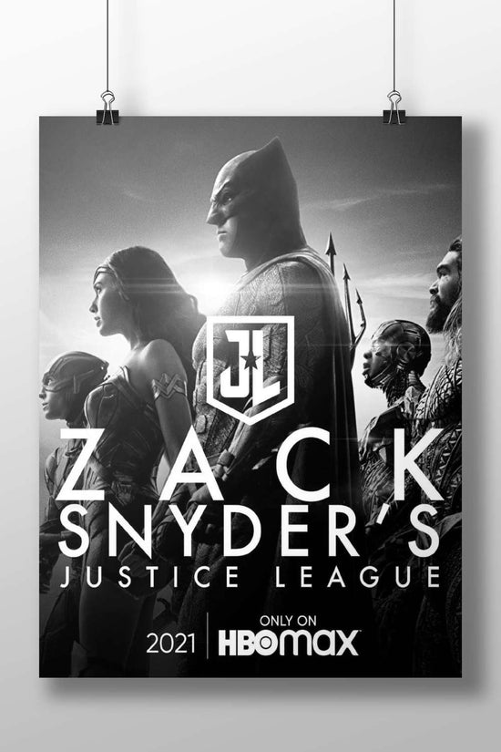Zack Snyder's Justice League (DC Comics franchise) featuring Batman, Wonder Woman, Cyborg, Flash, and Aquaman. Main Subject:
