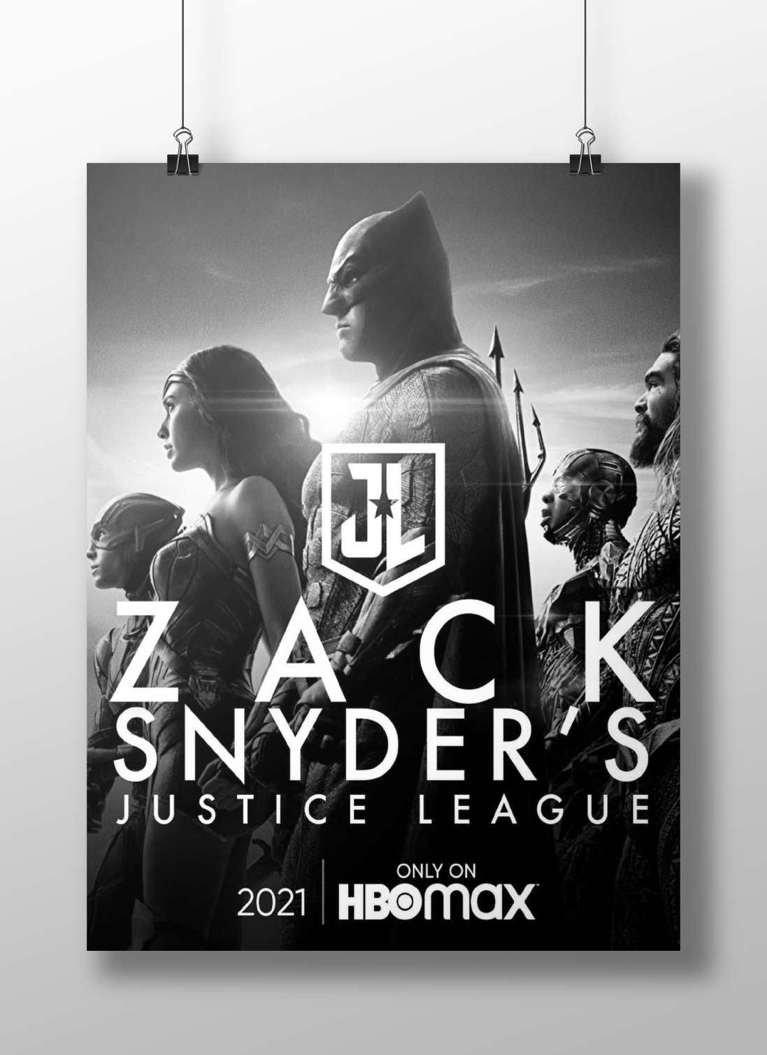 Zack Snyder's Justice League (DC Comics franchise) featuring Batman, Wonder Woman, Cyborg, Flash, and Aquaman. Main Subject: