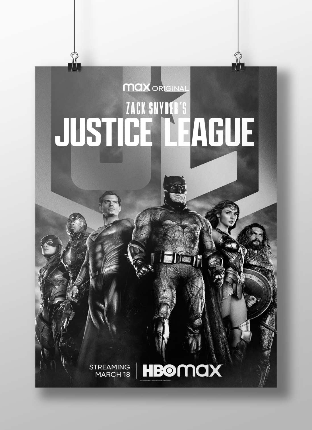 Zack Snyder's Justice League featuring Batman (Bruce Wayne), Superman (Clark Kent), Wonder Woman (Diana Prince), Cyborg