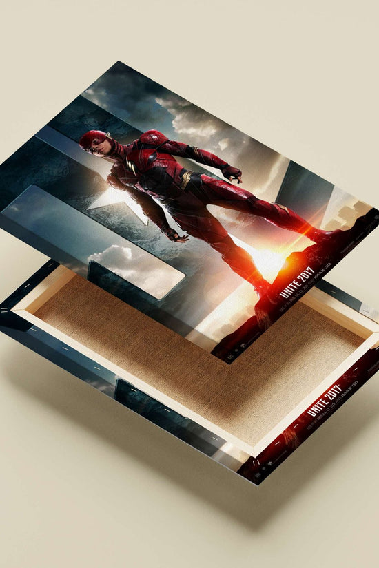 The Flash (Barry Allen) from DC Comics' Justice League franchise. Main Subject: The Flash (Barry Allen) from DC Comics'