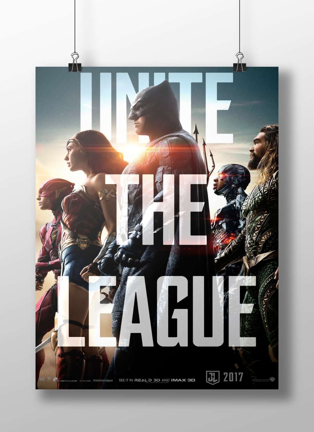 Batman (Bruce Wayne), Wonder Woman (Diana Prince), Flash (Barry Allen), Cyborg (Victor Stone), Aquaman (Arthur Curry) from