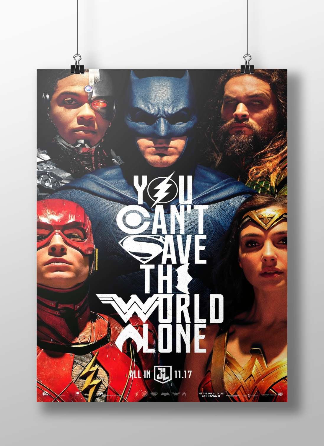 DC Universe superhero team Justice League (Cyborg/Victor Stone, Batman/Bruce Wayne, Aquaman/Arthur Curry, The Flash/Barry