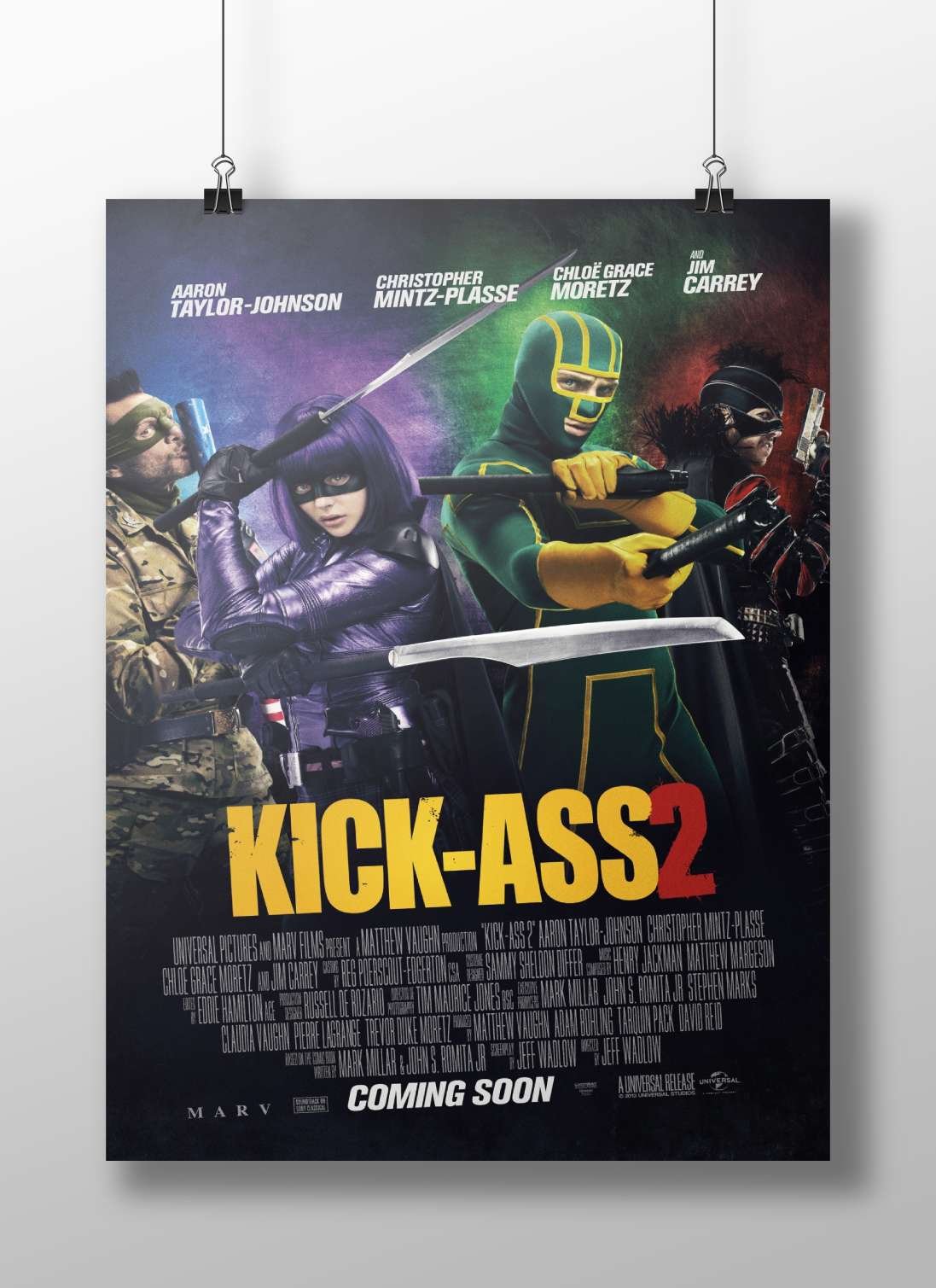 Kick-Ass 2 film franchise Main Subject: Kick-Ass 2 film franchise Matte BoizzBoard rigid print — Superhero wall art India |