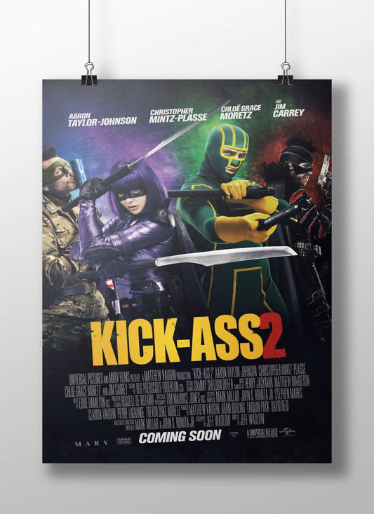 Kick-Ass 2 film franchise Main Subject: Kick-Ass 2 film franchise Matte BoizzBoard rigid print — Superhero wall art India |