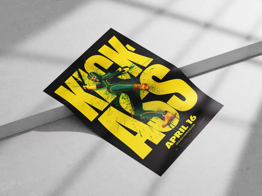 Kick-Ass (from the Kick-Ass franchise) Main Subject: Kick-Ass (from the Kick-Ass franchise) Matte poster print — Superhero