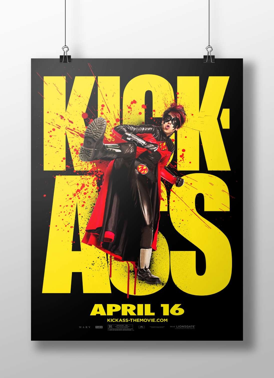 Kick-Ass franchise (2010 film) Main Subject: Kick-Ass franchise (2010 film) Matte BoizzBoard rigid print — Bollywood wall