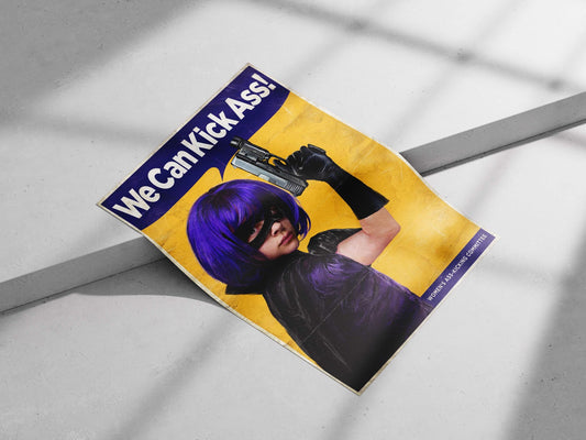 Hit-Girl (from Kick-Ass franchise) Main Subject: Hit-Girl (from Kick-Ass franchise) Matte poster print — Superhero wall art