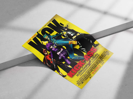 The "Kick-Ass" film franchise Main Subject: The "Kick-Ass" film franchise Matte poster print — Hollywood wall art India |
